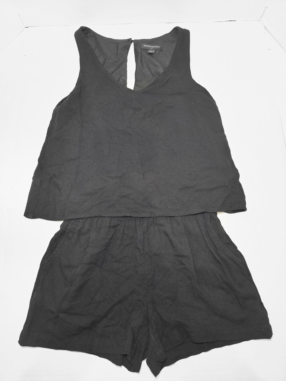 Banana Republic Black Sleeveless V-Neck Romper
